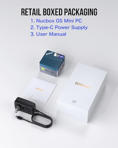 GMKtec Mini PC N97 Windows 11 Pro Micro Desktop Computer, 12th Gen Intel N97 (up to 3.60GHz) 12GB DDR5+512GB SSD for Business, School, Office, Nucbox G5 12+512
