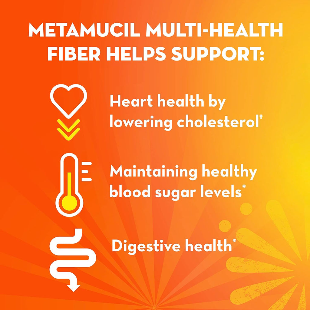Metamucil, Psyllium Husk Fiber Supplement, 3-in-1 Fiber for Digestive Health, Plant Based, 100 Capsules (Pack of 2)