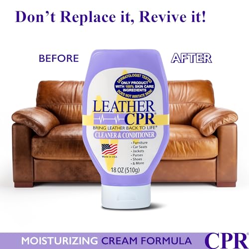 Leather CPR | 2-in-1 Leather Cleaner & Leather Conditioner (18oz) | Cleans, Restores, Conditions, & Protects Furniture, Car Seats, Purses, Shoes, Boots, Saddles/Tack, Jackets, & Auto