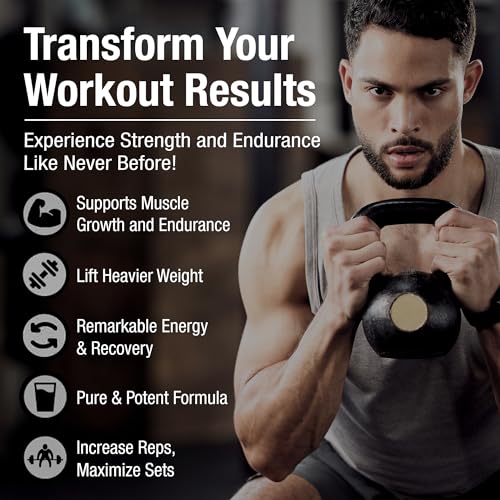 Pure Creapure Micronized Creatine Monohydrate Powder, Promotes Muscle Growth, Increase Muscle Mass, Enhance Strength, 99.99% Purity, 3rd Party Tested, 270g (54 Servings)