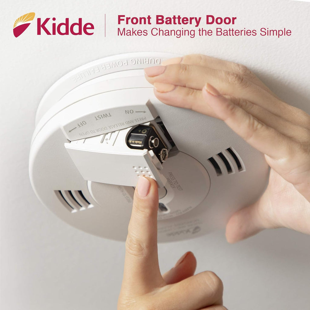 Kidde 21007624 AC Photoelectric Smoke and Carbon Monoxide Detector Alarm | Hardwired with Battery Backup | Model # KN-COPE-IC