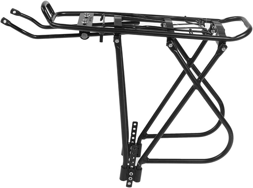 Bicycle Rear Seat Rack, Aluminum Alloy Durable Mountain Bike Cargo Rack, Bike Luggage Carrier Rack Cycling Accessory for Cycling Trip