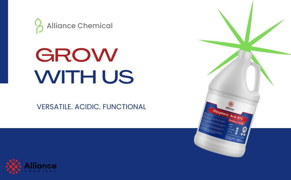 Phosphoric Acid 85% Technical Grade - 1 Gallon - Uses: PH Control and Adjustment, Corrosion Inhibitor, Activating Agent, Personal Care, Pharmaceutical, Agriculture - Made in America