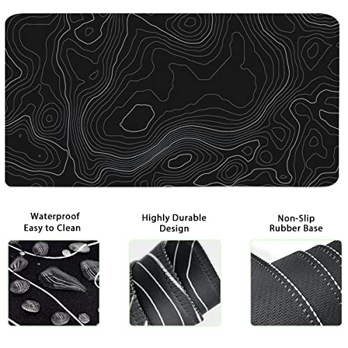 Ergonomic Large Mouse Pad and Keyboard Wrist Rest, Desk Pad for Keyboard and Mouse, 4-in-1 Large Gaming Mouse Pad with Wrist Support for Home Office Study Game-Green Leaves