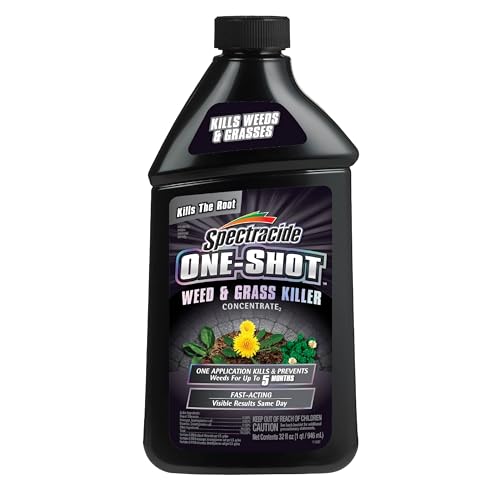 Spectracide One-Shot Weed & Grass Killer with AccuShot Sprayer, 1 Gallon, One Application Kills and Prevents Weeds for up to 5 Months