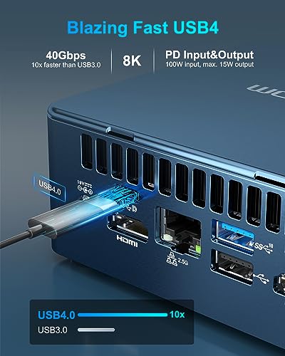 GEEKOM Mini PC Mini IT13, 13th Intel Core i7-13620H (10C/16T, up to 4.9GHz), 32GB DDR4 RAM/1TB PCIe Gen4 SSD Mini Desktop NUC13, USB4.0/8K UHD/WiFi 6E/BT5.2, Home&Office Mini Desktop Computers