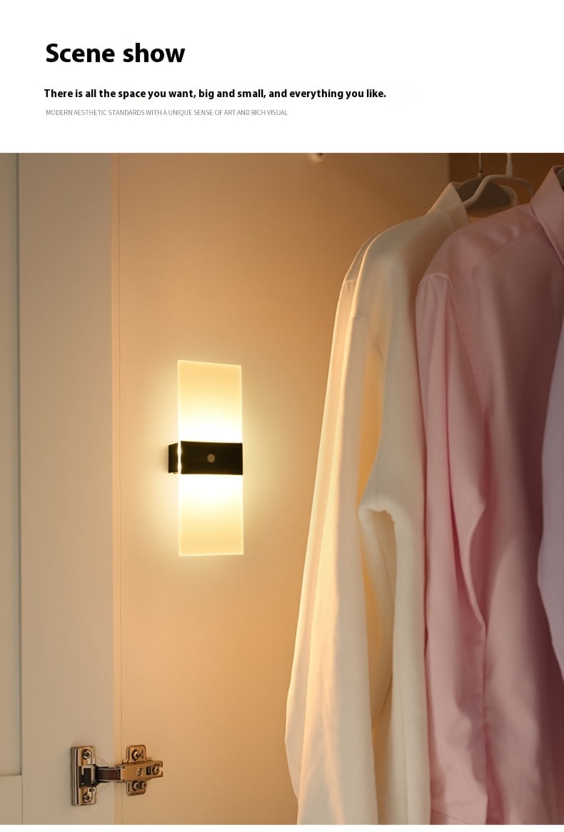 Battery Operated Wall Sconce, Wall Lights For Bedroom Living Room Hallway Decor, Rechargeable Motion Sensor Light Indoor, Magnetic Closet Lights, Wireless Under Counter Lights For Kitchen