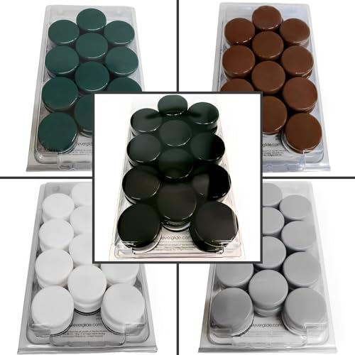 Wrought Iron Patio Furniture Feet Cap Glides and Outdoor Table and Chair Leg Floor Protector Pads - 1.5 Inch - 24-Pack - White