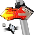 Bike Tail Light with Turn Signals, USB Rechargeable Wireless Remote Control-11 Modes Bright LED Rear Bicycle Light, Waterproof Safety Warning Saddle Light for Night