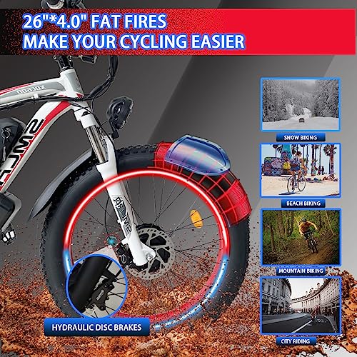 Electric Bike for Adults, 2000W Dual MotorAWD 48V 22Ah Fat Tire Ebike 35MPH Electric Bicycles Shimano 21-Speed with Ignition Lock Hydraulic Disc Brakes Bike
