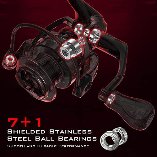 KastKing Royale Legend Glory Fishing Reel - 6.2:1 Gear Ratio Spinning Reel, Up to 22 Lbs of Carbon Drag, 7+1 Stainless Steel Ball Bearings, Graphite Frame, Asymmetric Spinning Reel Rotor Design