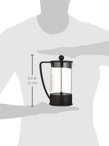 Bodum 34oz Brazil French Press Coffee Maker, High-Heat Borosilicate Glass, Red - Made in Portugal