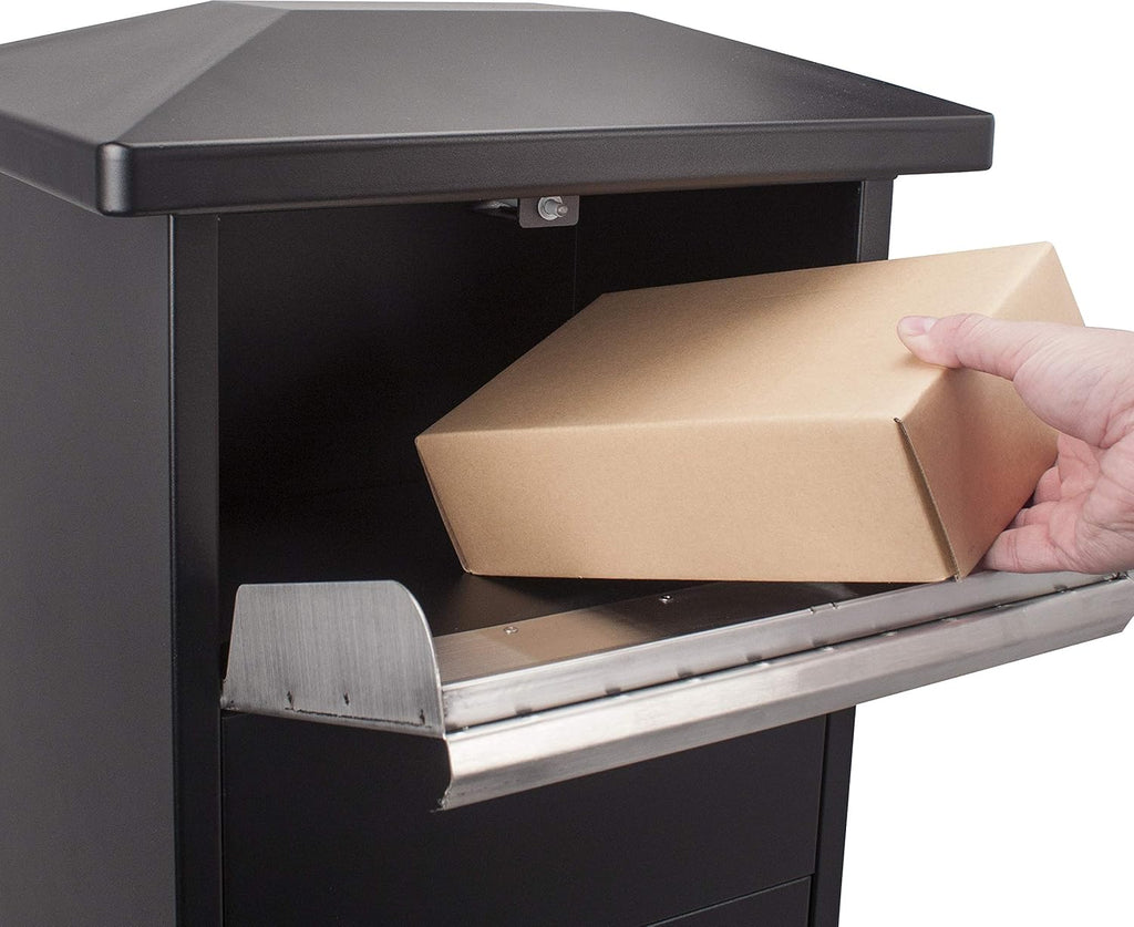 Barska Large Package Delivery Parcel Mail Steel Drop Box for Porch with Tamper-Resistant Drop Slot & Key Lock