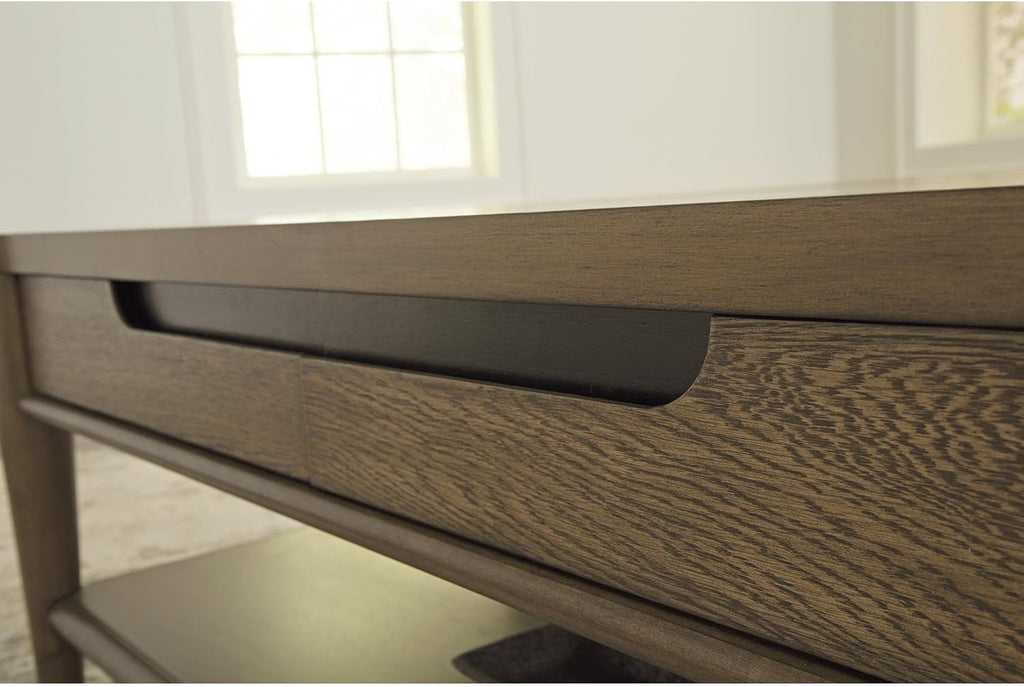 Signature Design by Ashley Roanhowe Coffee Table, 50" W x 26" D x 19" H, Dark Brown