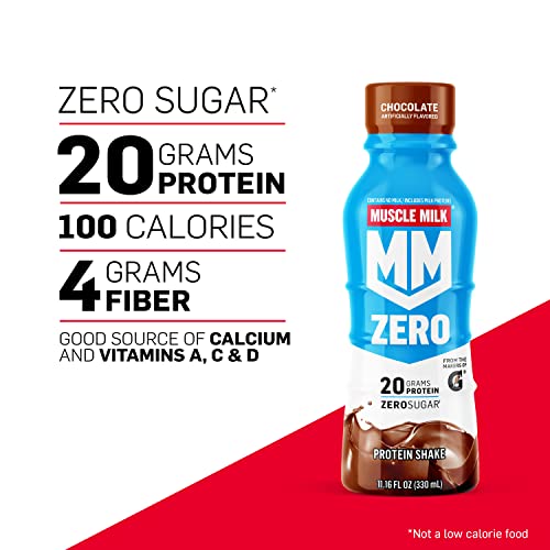 Muscle Milk Genuine Protein Shake, Vanilla Creme, 11.16 Fl Oz Bottle & Pro Advanced Nutrition Protein Shake, Knockout Chocolate