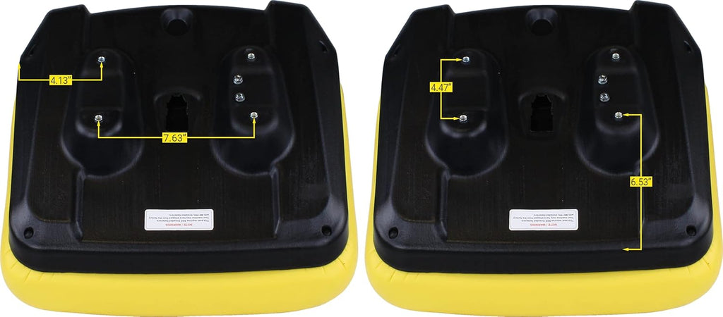 Zbox Mower Seat # GY20496 - Fits John Deere E130, G110, L100, L105, L107, L110 - Should Fit AUC11476, GY21210, GY20664 - Compatible With Some John Deere Tractor & Riding Mower Seat(Black & Yellow)
