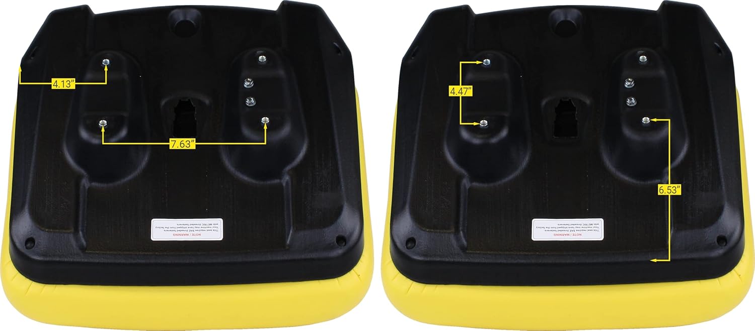 Zbox Mower Seat # GY20496 - Fits John Deere E130, G110, L100, L105, L107, L110 - Should Fit AUC11476, GY21210, GY20664 - Compatible With Some John Deere Tractor & Riding Mower Seat(Black & Yellow)