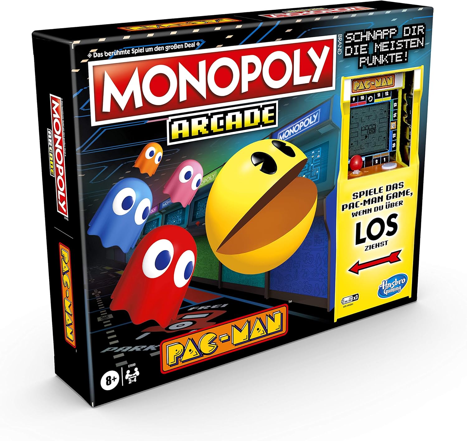 Monopoly Arcade Pac-Man, Monopoly Board Game for Children Aged 8+, Includes Bank and Arcade Machine