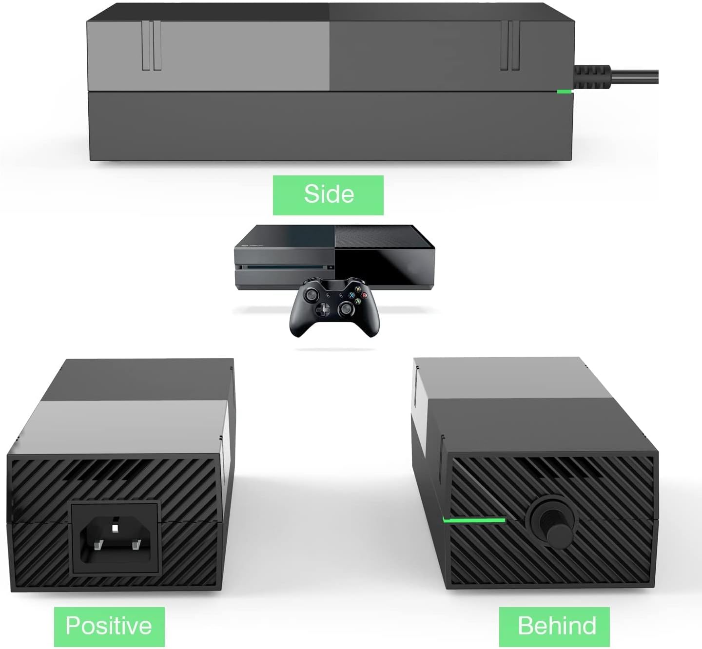 Power Supply Brick for Xbox One, Xbox Power Supply Brick Cord AC Adapter Power Supply Charger Replacement for Xbox One