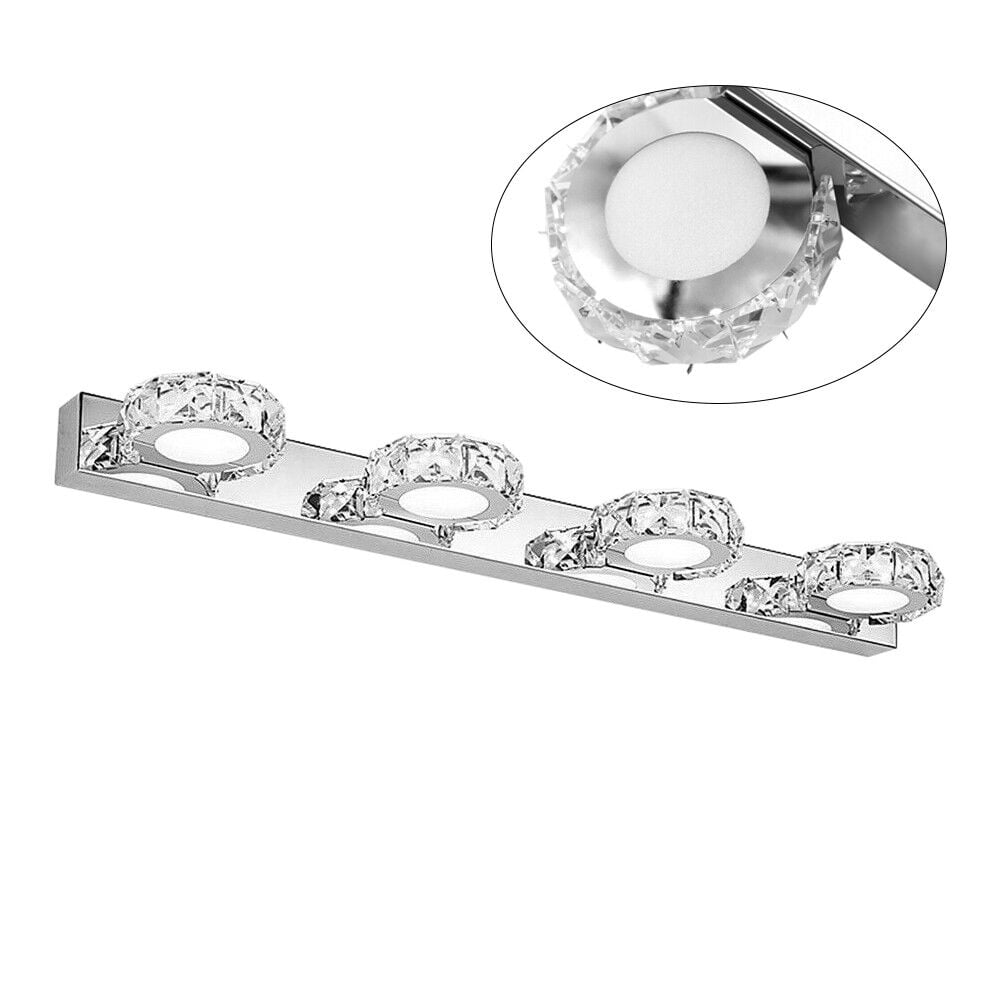 Modern LED Crystal Mirror Light Front Wall Lamp Bathroom Vanity Light Fixture for Bathroom, Mirror-front