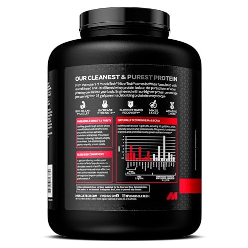 MuscleTech | IsoWhey | Whey Protein Isolate Powder| Muscle Builder for Men & Women | Post Workout Recovery Supplement | Chocolate | 2 lbs | 29 Servings