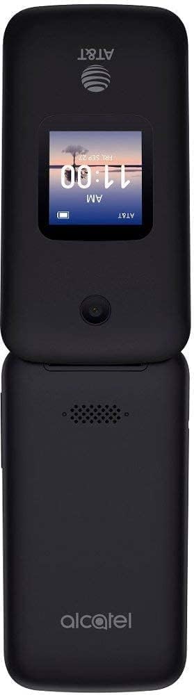 Alcatel SMARTFLIP 4052R | 4G LTE | 4GB Flip-Phone | Bluetooth, WiFi, Big Buttons | Carrier locked to AT&T. Phone is not unlocked - Volcano Black