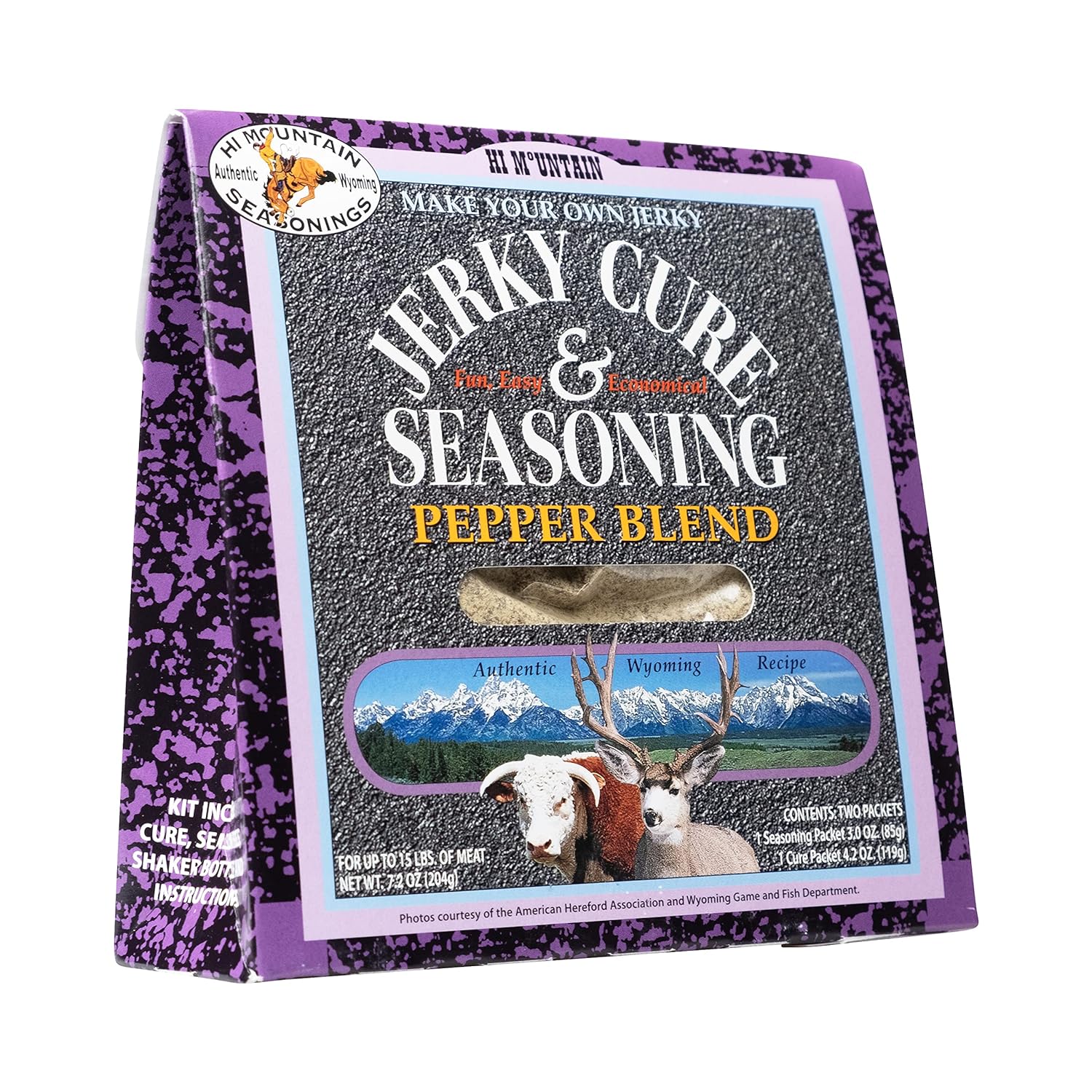 Hi Mountain Jerky Seasoning and Cure Kit - PEPPER BLEND. Create Delicious & Flavorful Jerky at Home (1 Box)