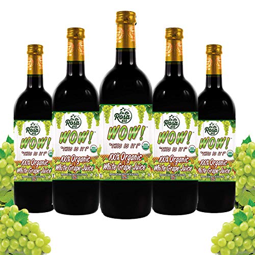 De La Rosa Austrian Red Grape Juice, Kosher, Non-GMO & Gluten Free, 100% Organic Red Grape Juice, No Sugar Added, No Preservative, Vegan Red Grape Juice, 25.4 Oz Glass Bottle (Pack of 2)
