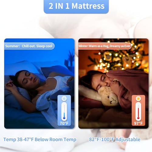Bed Cooling System Mattress Cooling & Heating Bed Pad, Water Bed Cooler Ideal for Hot Sleepers Night Sweats Single Size 63 * 27.6in