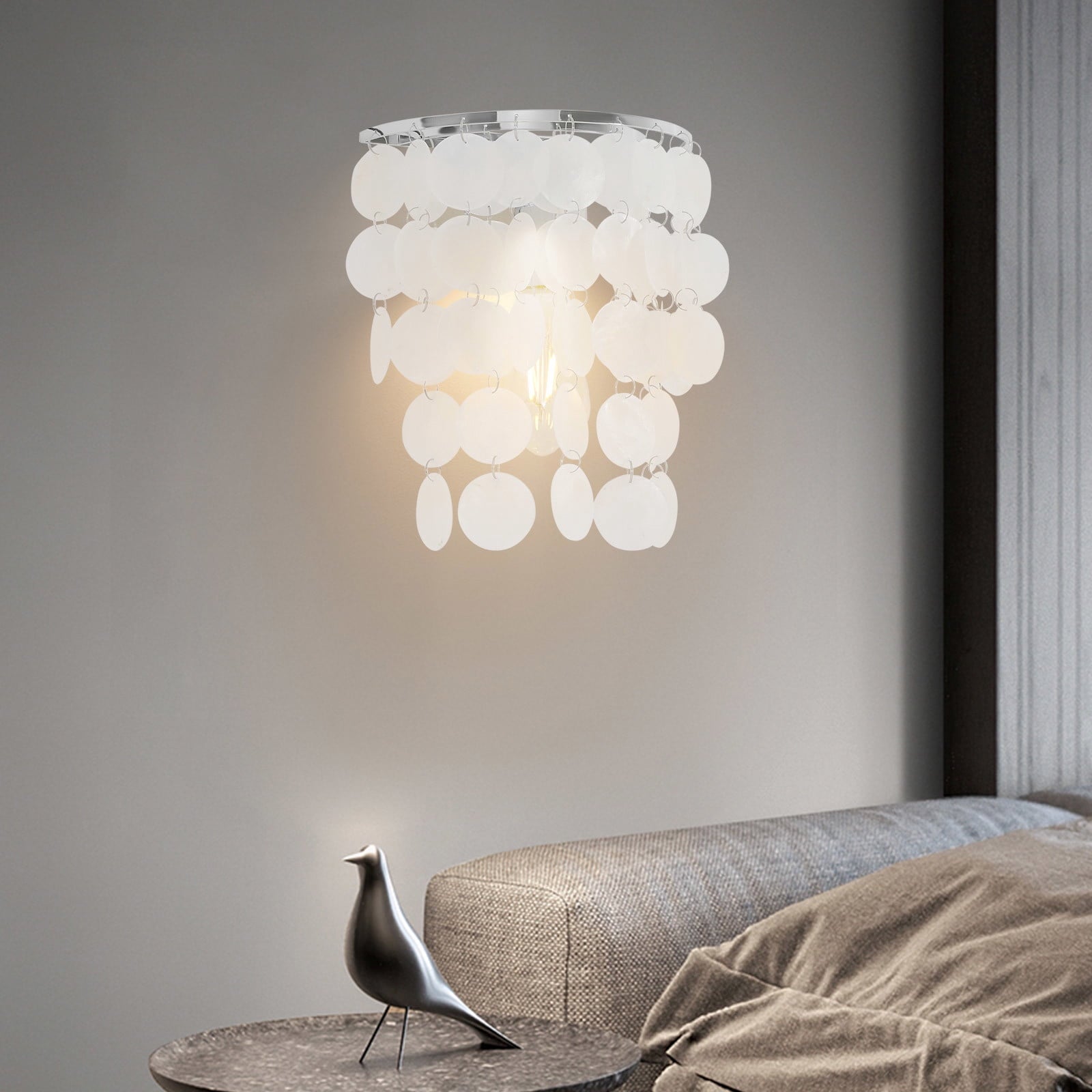 Modern Dimmable Design Wall Mount Semi-cylinder Lighting Fixture Silver Wall Sconce for Living Rooms