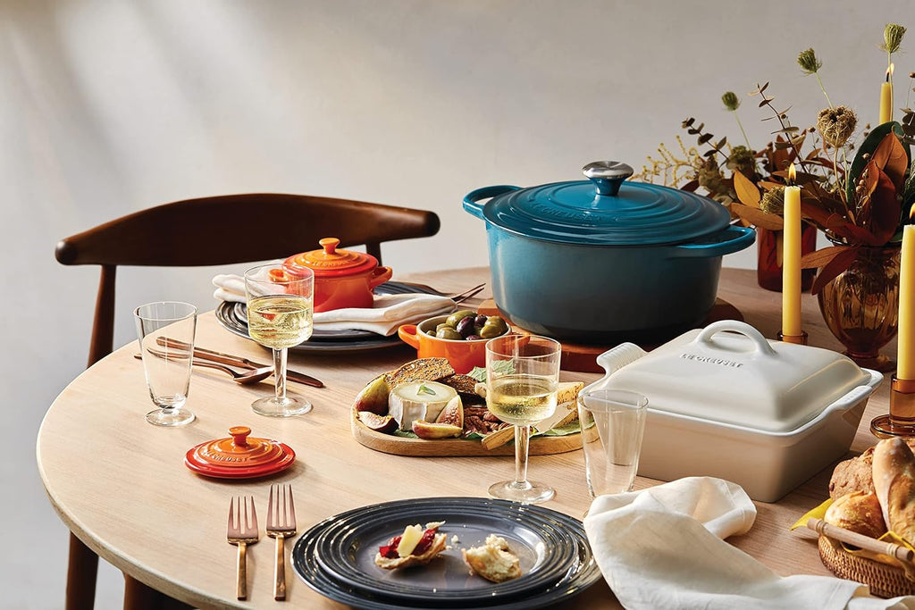 Le Creuset Enameled Cast Iron Signature Round Dutch Oven, 5.5 qt., Deep Teal