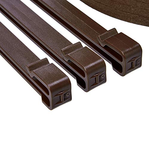 Amazon Basics Landscape Edging Coil, 10 Stakes, 5 inch x 40FT, Brown