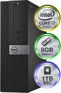 Dell Optiplex 7040 Desktop Computer | Quad Core Intel i7 (3.4) | 8GB DDR4 RAM | 1TB SSD Solid State | Windows 11 Professional | Home or Office PC (Renewed)