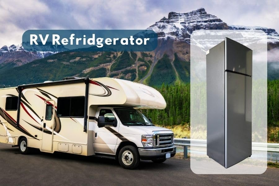 Commodore RV Refrigerator | Stainless Steel | 10 Cubic Feet | 12V | 2 Door Fridge (10 Cubic Ft)