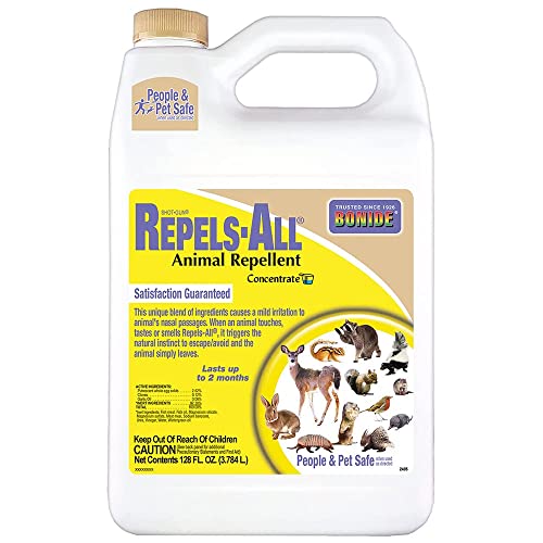 Bonide Repels-All Animal Repellent, 32 oz Concentrate, Long Lasting Outdoor Garden Deer Repellent, People and Pet Safe