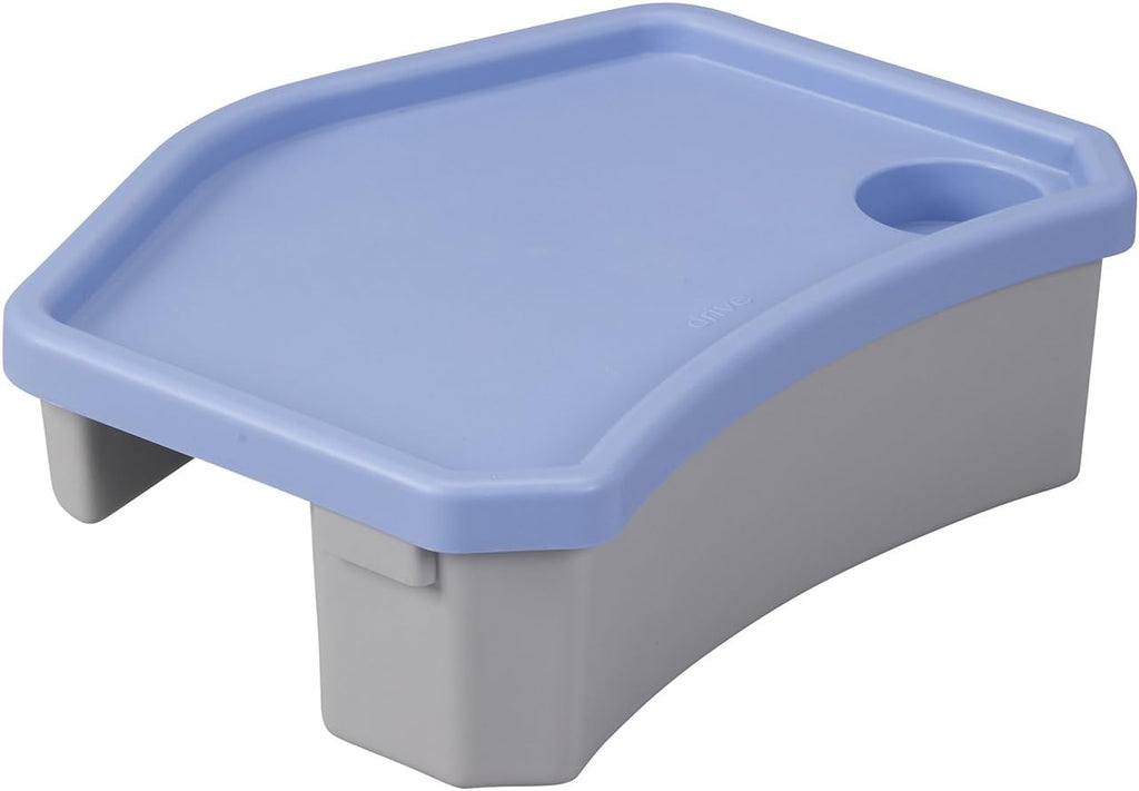 Drive Medical RTL10131 E-Z Walker Caddy with Tray, Gray/Blue