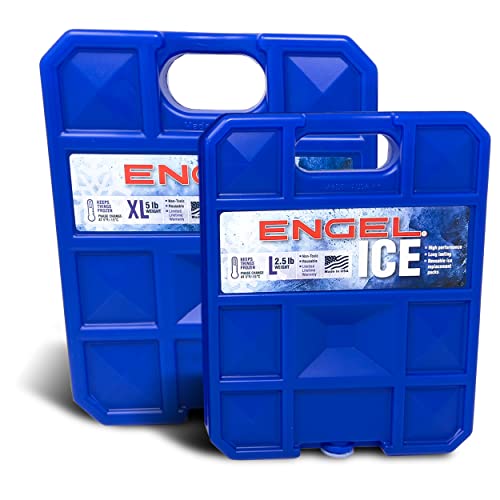 ENGEL 32°F Cooler & 5°F Freezer Packs - Made in The USA - Ice Packs for Boating, Fishing, Camping & Food Storage. The Perfect Non-Toxic Safe Replacement for Regular Ice or Dry Ice.