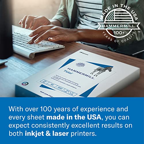 Hammermill Printer Paper, Tidal 20 lb Copy Paper, 8.5 x 11-1 Ream (500 Sheets) - 92 Bright, Made in the USA
