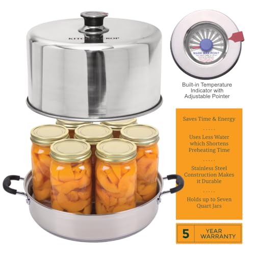 Steam Canner with Temperature Indicator (Stainless Steel Steam Canner)