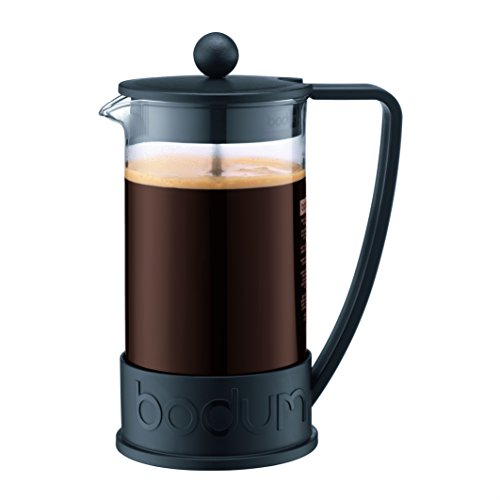 Bodum 34oz Brazil French Press Coffee Maker, High-Heat Borosilicate Glass, Red - Made in Portugal