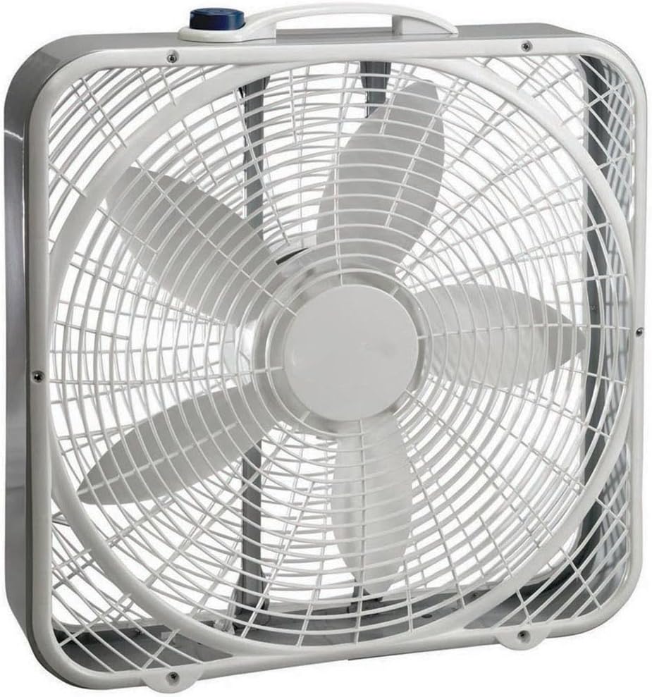 Lasko, White 3733 Box Fan, 3-Speed, Inch, 20"