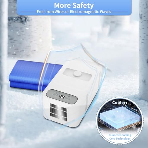 Bed Cooling System Mattress Cooling & Heating Bed Pad, Water Bed Cooler Ideal for Hot Sleepers Night Sweats Single Size 63 * 27.6in