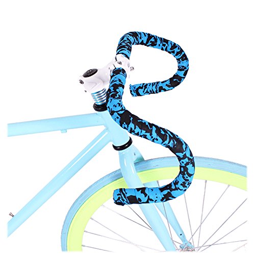 Creation Core Gel Road Bike Fixed Gear Single Speed Bike Handlebar Tape Bike Bar Tape with 2 Bar Plugs