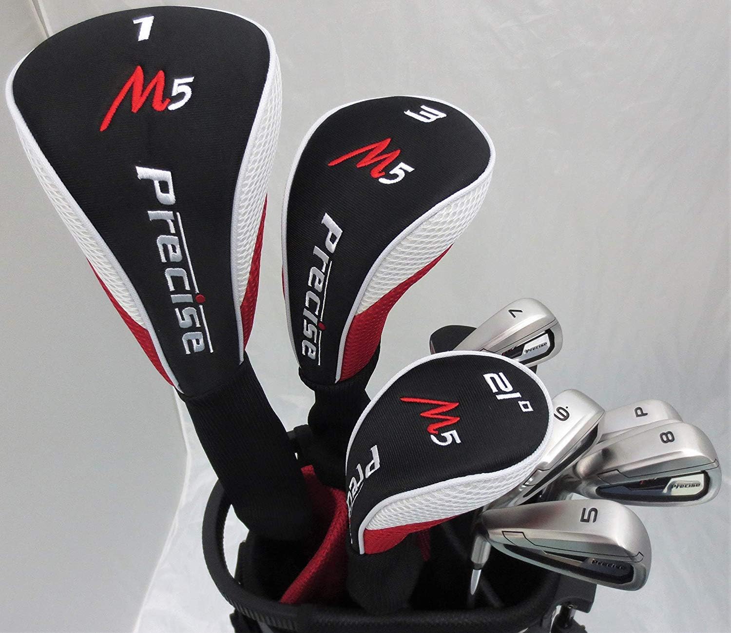 New Mens Left Handed Complete Golf Set Custom Made Clubs for Tall Men 6'0" to 6' 6" Tall Driver, Fairway Wood, Hybrids, Irons, Putter, Stand Bag