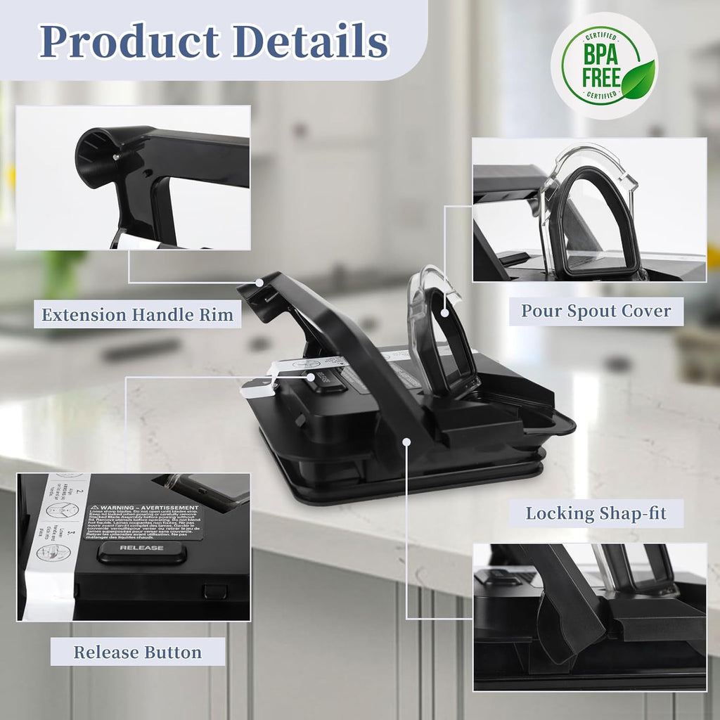 For Ninja Blender Lid Top Replacement, BL610 Professional Blender 1000 Lid Replaces (NEW Model) DB751A BN753TGT CT610 C0610B C0650B BN750 BN751 - ninja 72 OZ Pitcher Top Parts
