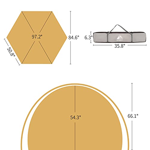 Hewolf Waterproof Instant Camping Tent - 2/3/4 Person Easy Quick Setup Dome Family Tents for Camping,Double Layer Flysheet Can be Used as Pop up Sun Shade