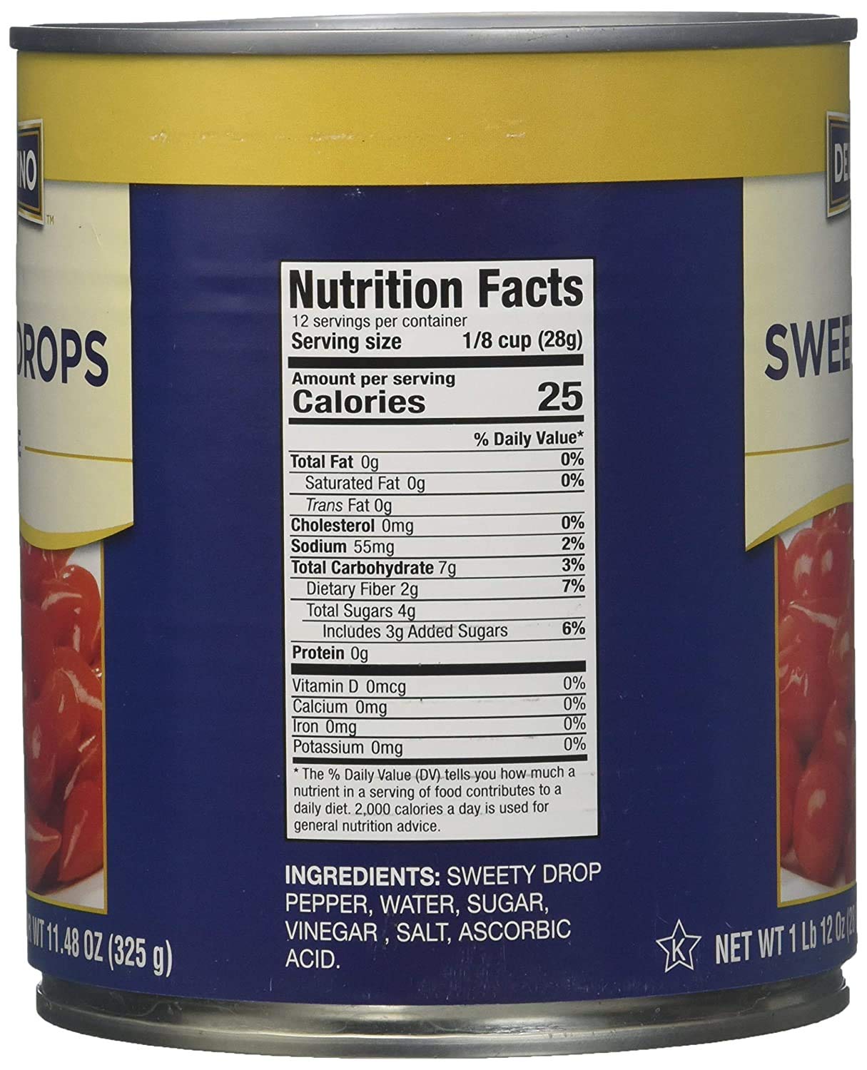Del Destino Sweety Drop Miniature Peppers Tin, 28 Oz