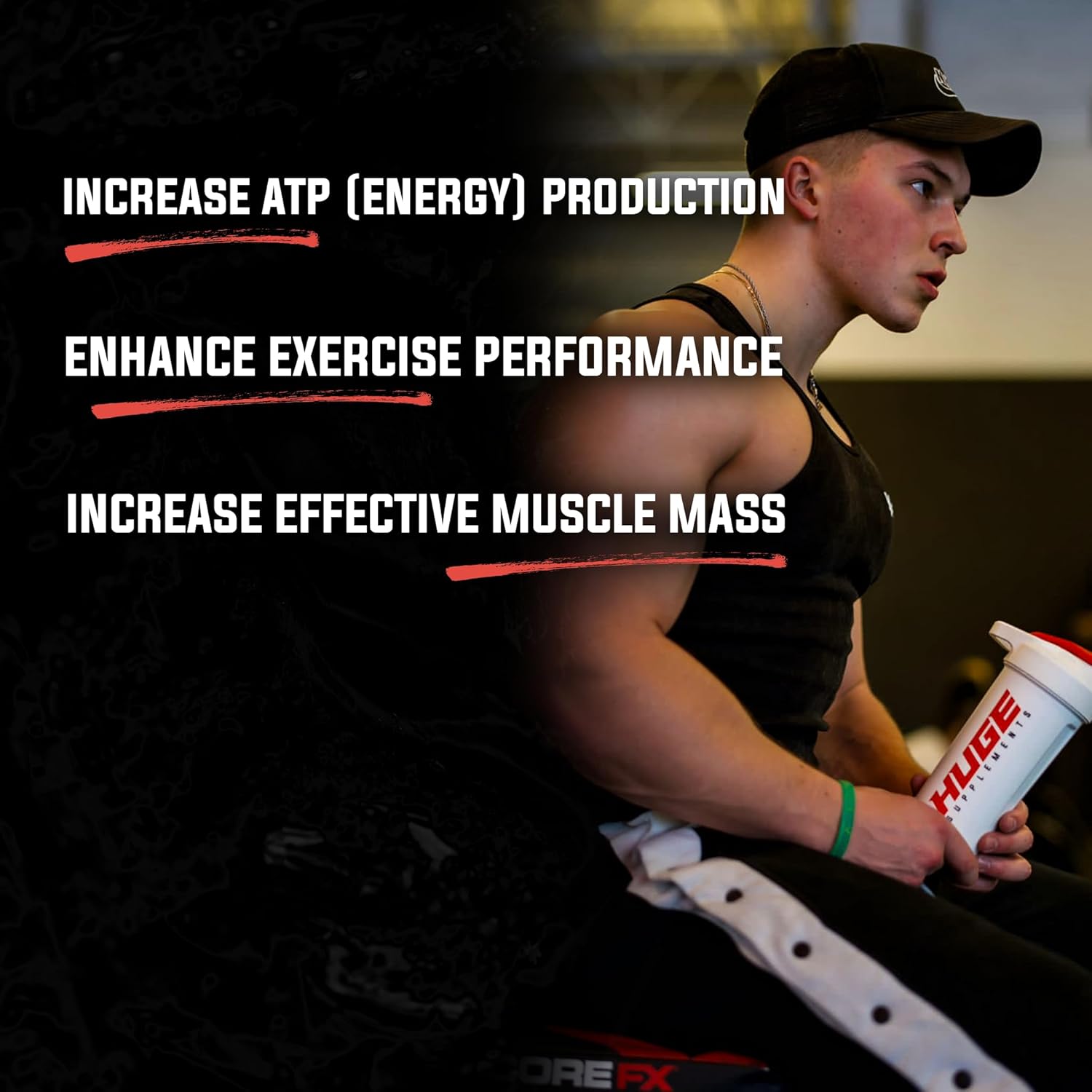 Huge Supplements Creatine Monohydrate Pills, 5g Per Serving, Clinically Dosed to Support Lean Muscle Growth, Recovery & Performance, Convenient Capsules (30 Servings)
