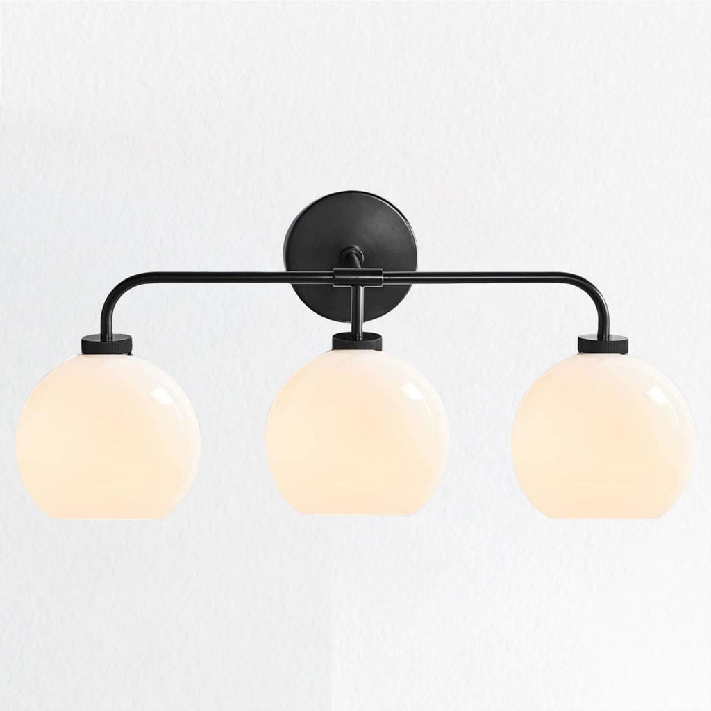 Bathroom Sconce, Triple Mouth-blown Glass Globe Sconce, Vanity Mirror Lamp , Bath Lighting Fixtures