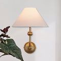 Elegant Modern Sconce, Mid-Century Brass Fixture with Linen Shade, Wall Lights for Living Room, Lounge Wall Lights, Wall Lights for Sitting Room